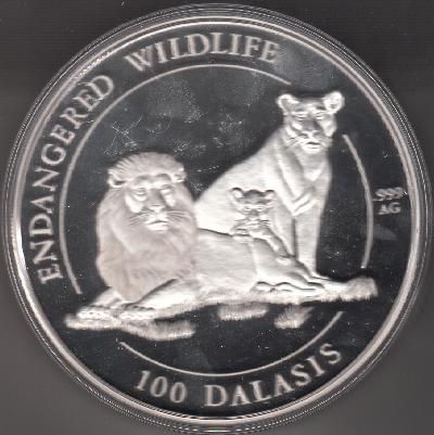Beschrijving: 100 Dalassis WILDLIFE LIONS 1000 gram (mint 1.000)